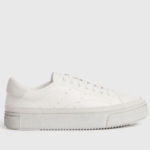 All Saints Trish Leather White Sneakers Size 7